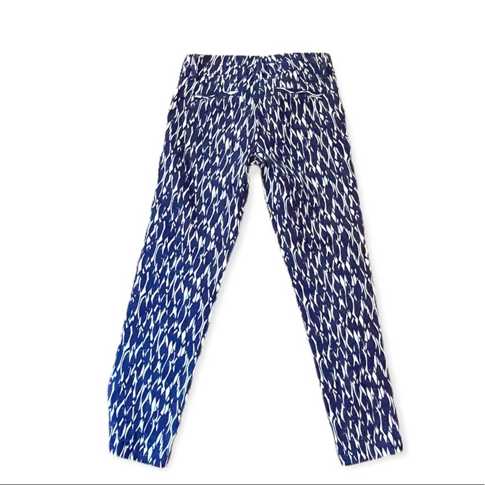 Lilly Pulitzer Capri Pants New School Print Bright Navy Nautical NWT Size 2 - Picture 2 of 10